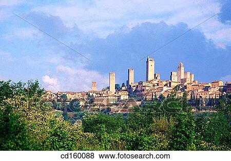 San Gimignano. Tuscany. Italy View Large Photo Image Stock Photo - San Gimignano. Tuscany. Italy. Fotosearch