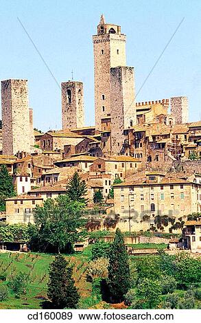 San Gimignano. Tuscany. Italy View Large Photo Image Stock Photo - San Gimignano. Tuscany. Italy. Fotosearch