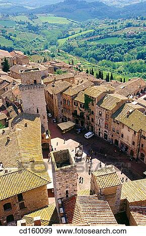 San Gimignano. Tuscany. Italy View Large Photo Image Stock Photo - San Gimignano. Tuscany. Italy. Fotosearch