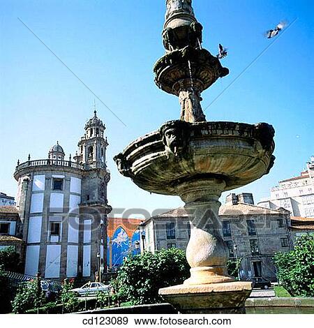 Stock Photo - Santuario de la Virgen Peregrina. Pontevedra. Galicia. Spain. Fotosearch