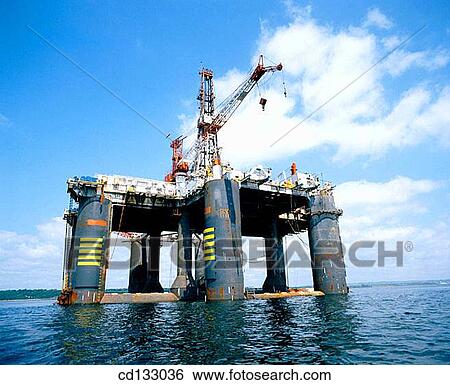 Semi-submersible oil rig. Firth of Forth. Scotland View Large Photo Image Stock Photograph - Semi-submersible oil rig. Firth of Forth. Scotland. Fotosearch