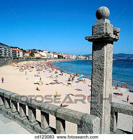 Silgar beach. San Xenxo. Pontevedra province. Galicia. Spain View Large Photo Image Stock Image - Silgar beach. San Xenxo. Pontevedra province. Galicia. Spain. Fotosearch