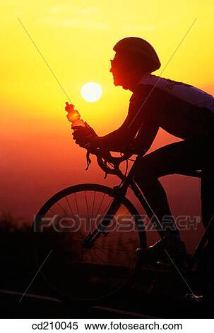 Silhouette of a road biker View Large Photo Image Stock Photography - Silhouette of a road biker. Fotosearch