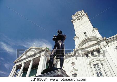 Sir Stamford Raffles statue in front of Victoria Theatre and Memorial Hall. Singapore View Large Photo Image Picture - Sir Stamford Raffles statue in front of Victoria Theatre and Memorial Hall. Singapore. Fotosearch