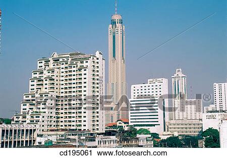 Skyline with Baiyoke Towers. Bangkok. Thailand View Large Photo Image Stock Image - Skyline with Baiyoke Towers. Bangkok. Thailand. Fotosearch