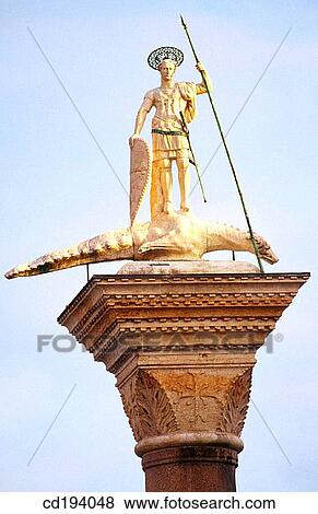 St. Theodore and crocodile. Piazzetta San Marco. Venice. Italy View Large Photo Image Stock Photo - St. Theodore and crocodile. Piazzetta San Marco. Venice. Italy. Fotosearch