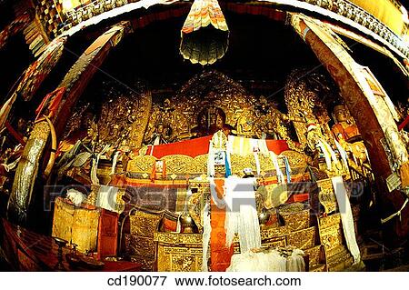Statue Of Buddha. Potala Palace. Tibet View Large Photo Image Stock Photo - Statue Of Buddha. Potala Palace. Tibet. Fotosearch