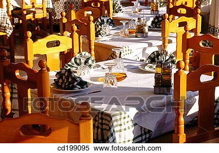 Tables in restaurant View Large Photo Image Stock Photography - Tables in restaurant. Fotosearch