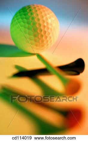 Tees and golf ball View Large Photo Image Stock Photo - Tees and golf ball. Fotosearch