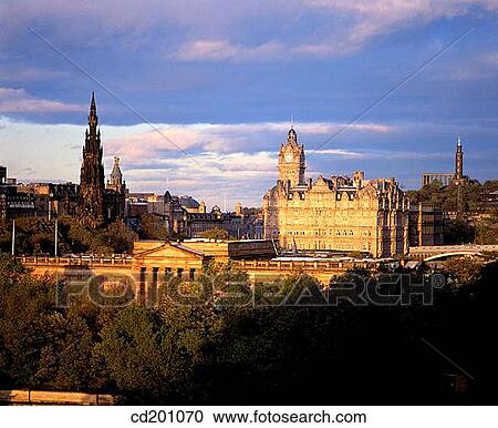 The Mound and City Centre. Edinburgh. Scotland View Large Photo Image Stock Image - The Mound and City Centre. Edinburgh. Scotland. Fotosearch