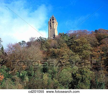 The Wallace monument. Stirling. Scotland View Large Photo Image Stock Photography - The Wallace monument. Stirling. Scotland. Fotosearch