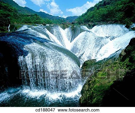 Tianxingqiao waterfall. Guizhou Province. China View Large Photo Image Stock Photo - Tianxingqiao waterfall. Guizhou Province. China. Fotosearch