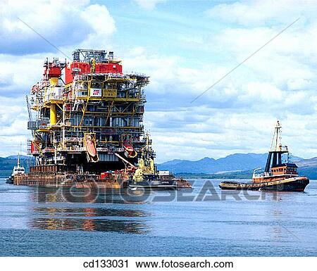 Top structure for oil platform on tow. Firth of Clyde. Scotland View Large Photo Image Stock Image - Top structure for oil platform on tow. Firth of Clyde. Scotland. Fotosearch