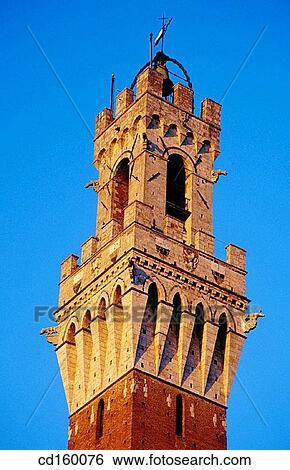 Torre del Mangia. Siena. Italy View Large Photo Image Stock Photograph - Torre del Mangia. Siena. Italy. Fotosearch