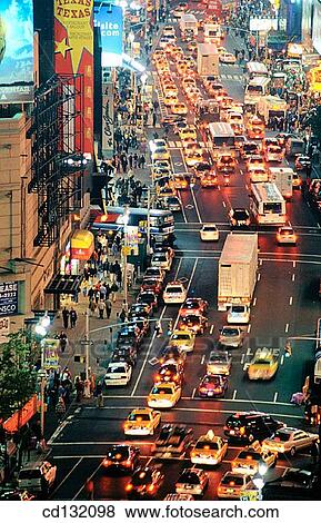 Traffic at Times Square. New York City. USA View Large Photo Image Stock Photo - Traffic at Times Square. New York City. USA. Fotosearch