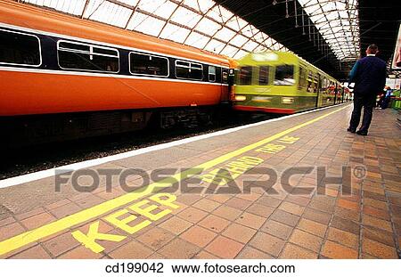 Train arriving at platform, Dublin View Large Photo Image Stock Image - Train arriving at platform, Dublin. Fotosearch