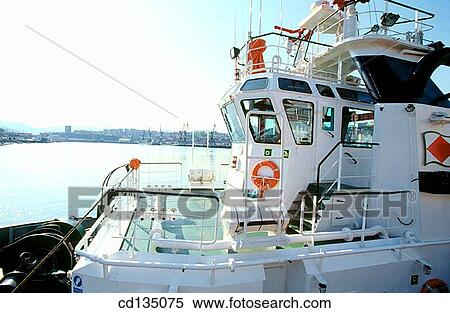 Stock Photography - Tug. Port of Pasajes. Gipuzkoa. Basque Country. Spain. Fotosearch