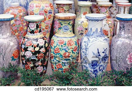 Vases on display. Chinatown. Singapore View Large Photo Image Stock Photo - Vases on display. Chinatown. Singapore. Fotosearch