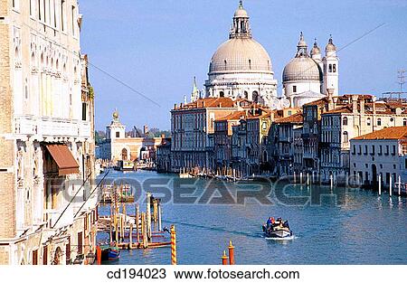 View down Grand Canal to Basilica di Santa Maria della Salute. Venice. Italy View Large Photo Image Stock Image - View down Grand Canal to Basilica di Santa Maria della Salute. Venice. Italy. Fotosearch