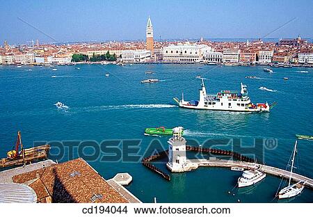 Picture - View from San Giorgio Maggiore to San Marco. Venice. Italy. Fotosearch