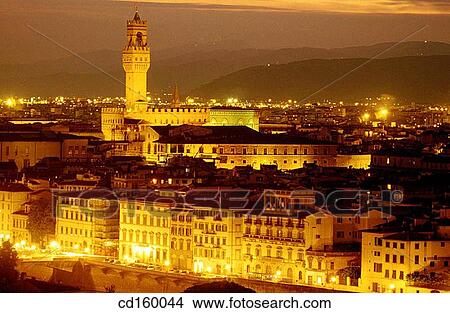 View over the city to the Palazzo Vecchio. Florence. Italy View Large Photo Image Picture - View over the city to the Palazzo Vecchio. Florence. Italy. Fotosearch