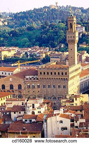 View over the city to the Palazzo Vecchio. Florence. Italy View Large Photo Image Stock Photo - View over the city to the Palazzo Vecchio. Florence. Italy. Fotosearch