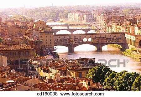 View to Arno River and Ponte Vecchio. Florence. Italy View Large Photo Image Stock Photo - View to Arno River and Ponte Vecchio. Florence. Italy. Fotosearch