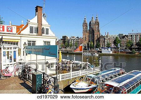 View to St. Nicolaas. Amsterdam. Holland View Large Photo Image Stock Photo - View to St. Nicolaas. Amsterdam. Holland. Fotosearch