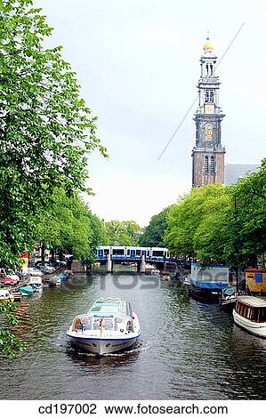 Westerkerk seen down Prinsengracht. Amsterdam. Holland View Large Photo Image Stock Image - Westerkerk seen down Prinsengracht. Amsterdam. Holland. Fotosearch