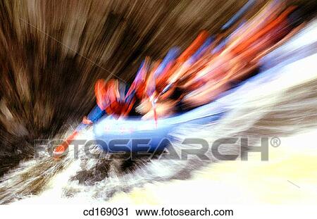 Stock Image - White water rafting. Fotosearch