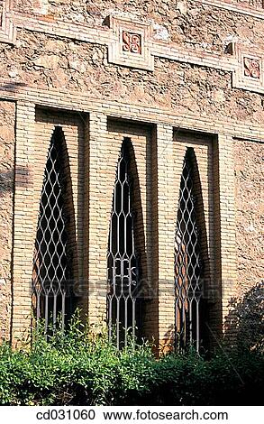 Windows of the? Col. legi de les Teresianes?, religious school (Gaud?, 1888-1890). Barcelona. Spain View Large Photo Image Stock Image - Windows of the? Col. legi de les Teresianes?, religious school (Gaud?, 1888-1890). Barcelona. Spain. Fotosearch