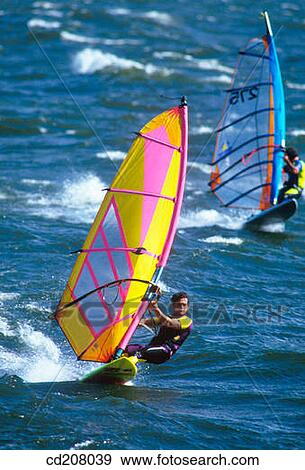 Windsurfing View Large Photo Image Stock Photo - Windsurfing. Fotosearch