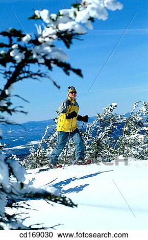 woman snowshoeing View Large Photo Image Stock Image - woman snowshoeing. Fotosearch
