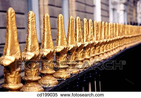 Wrought iron fence View Large Photo Image Stock Photography - Wrought iron fence. Fotosearch
