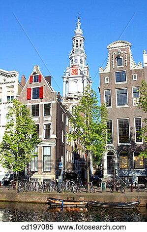 Zuiderkerk (South Church) over Kloveiersburgwaal. Amsterdam. Holland View Large Photo Image Stock Photography - Zuiderkerk (South Church) over Kloveiersburgwaal. Amsterdam. Holland. Fotosearch