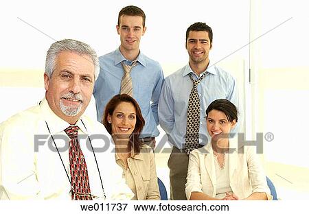 Stock Photo - 30's, brunette, boss, black hair, 20's. Fotosearch