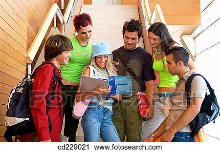 Stock Image - adolescence, boy, bag, 20's. Fotosearch