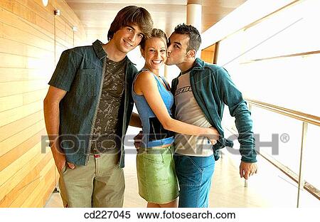 Stock Photography - adolescence, boy, Best friend, affection, 20's. Fotosearch