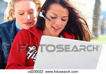 adolescence, brunette, blond, Apple macintosh, 20's View Large Photo Image Stock Image - adolescence, brunette, blond, Apple macintosh, 20's. Fotosearch