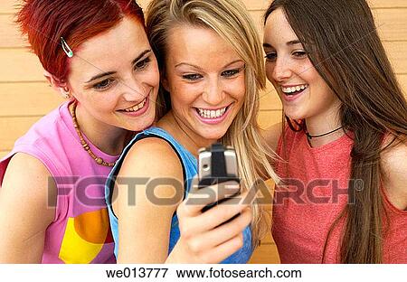 adolescence, brunette, blond, amusement, 20's View Large Photo Image Stock Photo - adolescence, brunette, blond, amusement, 20's. Fotosearch