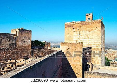 Alcazaba and Torre de la Vela. Granada. Andalusia, Spain View Large Photo Image Stock Image - Alcazaba and Torre de la Vela. Granada. Andalusia, Spain. Fotosearch