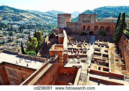 Stock Image - Alcazaba. Granada. Andalusia, Spain. Fotosearch