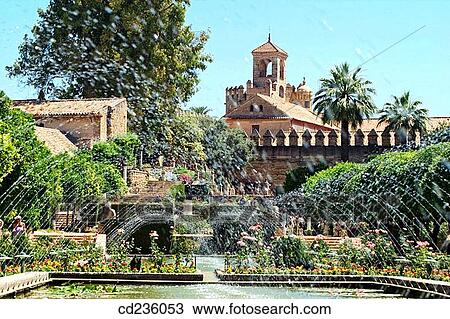 Alcazar and gardens. Cordoba. Andalusia, Spain View Large Photo Image Stock Image - Alcazar and gardens. Cordoba. Andalusia, Spain. Fotosearch