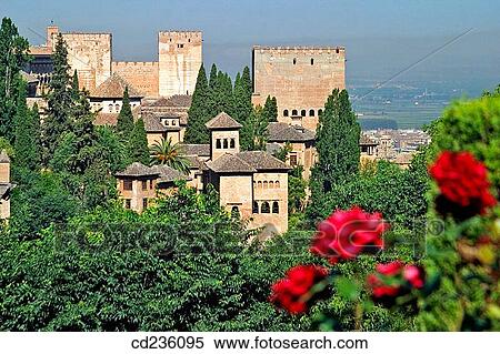 Alhambra and Alcazaba complex. Granada. Andalusia, Spain View Large Photo Image Stock Photography - Alhambra and Alcazaba complex. Granada. Andalusia, Spain. Fotosearch