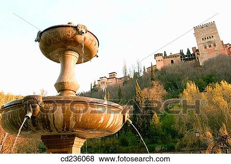 Alhambra seen from Paseo de los Tristes. Granada. Andalusia, Spain View Large Photo Image Stock Photo - Alhambra seen from Paseo de los Tristes. Granada. Andalusia, Spain. Fotosearch