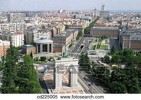 Stock Photography - Arco de la Victoria, Calle de la Princesa. Madrid. Spain. Fotosearch