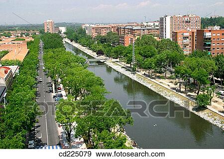 Arg? elles quarter, Manzanares River. Madrid. Spain View Large Photo Image Stock Photo - Arg? elles quarter, Manzanares River. Madrid. Spain. Fotosearch