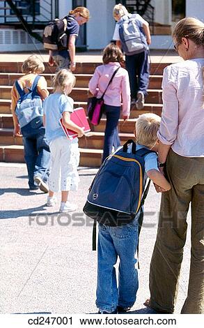 back view, backpack, boy, child View Large Photo Image Stock Image - back view, backpack, boy, child. Fotosearch