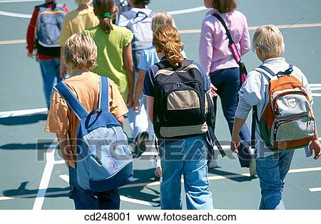 back view, backpack, child, contemporary View Large Photo Image Stock Image - back view, backpack, child, contemporary. Fotosearch