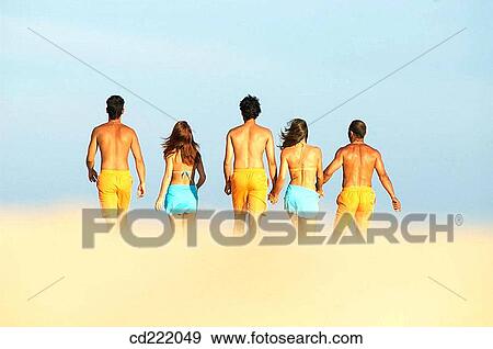 back view, bathing-suit, beach, blue, blue sky View Large Photo Image Stock Photo - back view, bathing-suit, beach, blue, blue sky. Fotosearch